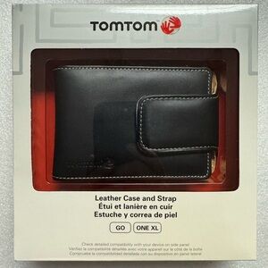 TomTom Leather Case and Strap for the GO 720, GO 920 and One XL. Brand New.